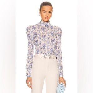 - Love Shack Fancy Vienna Turtleneck in Frosted Shores large